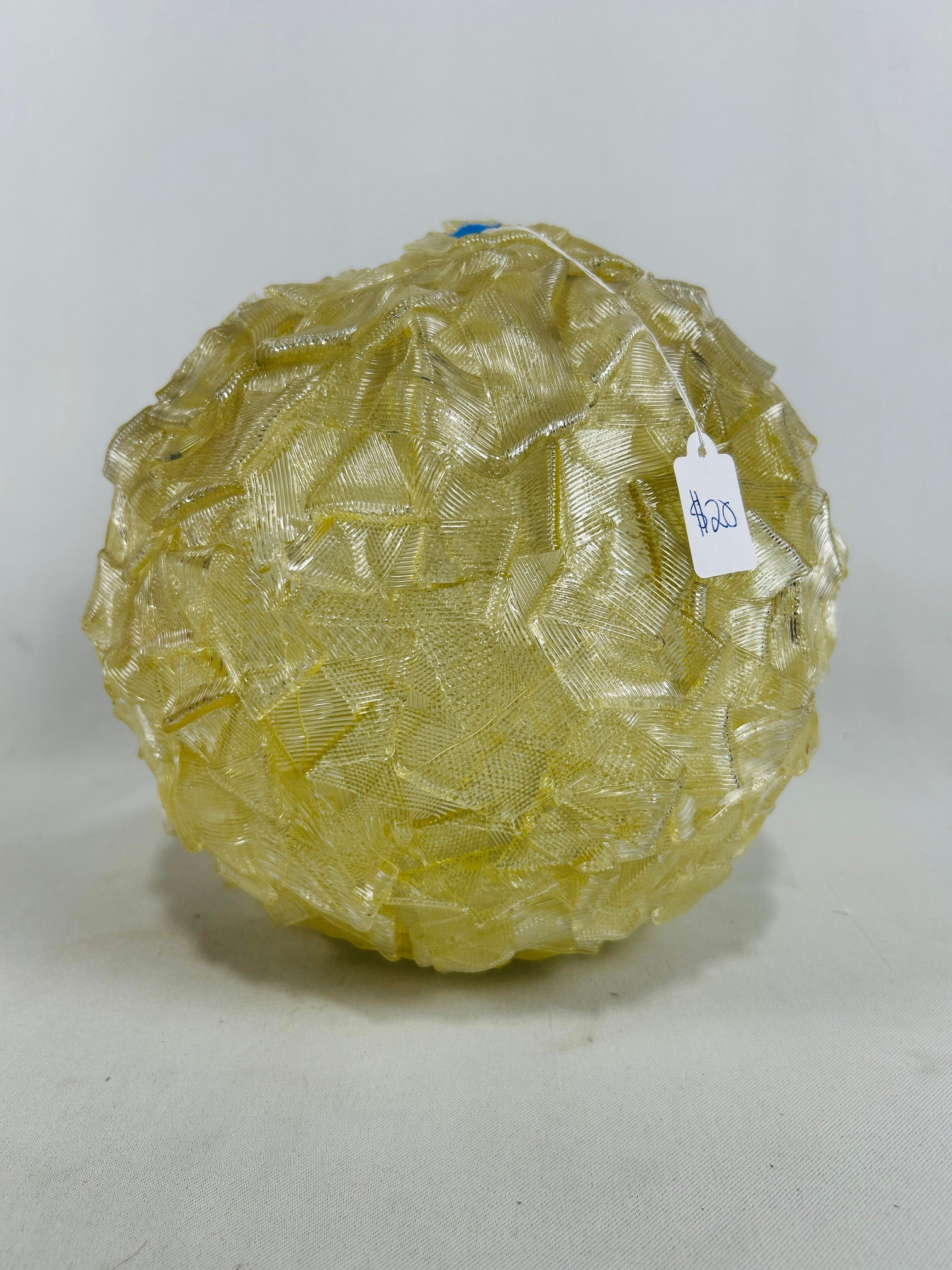 Vintage lucite Ribbon globe lamp shade