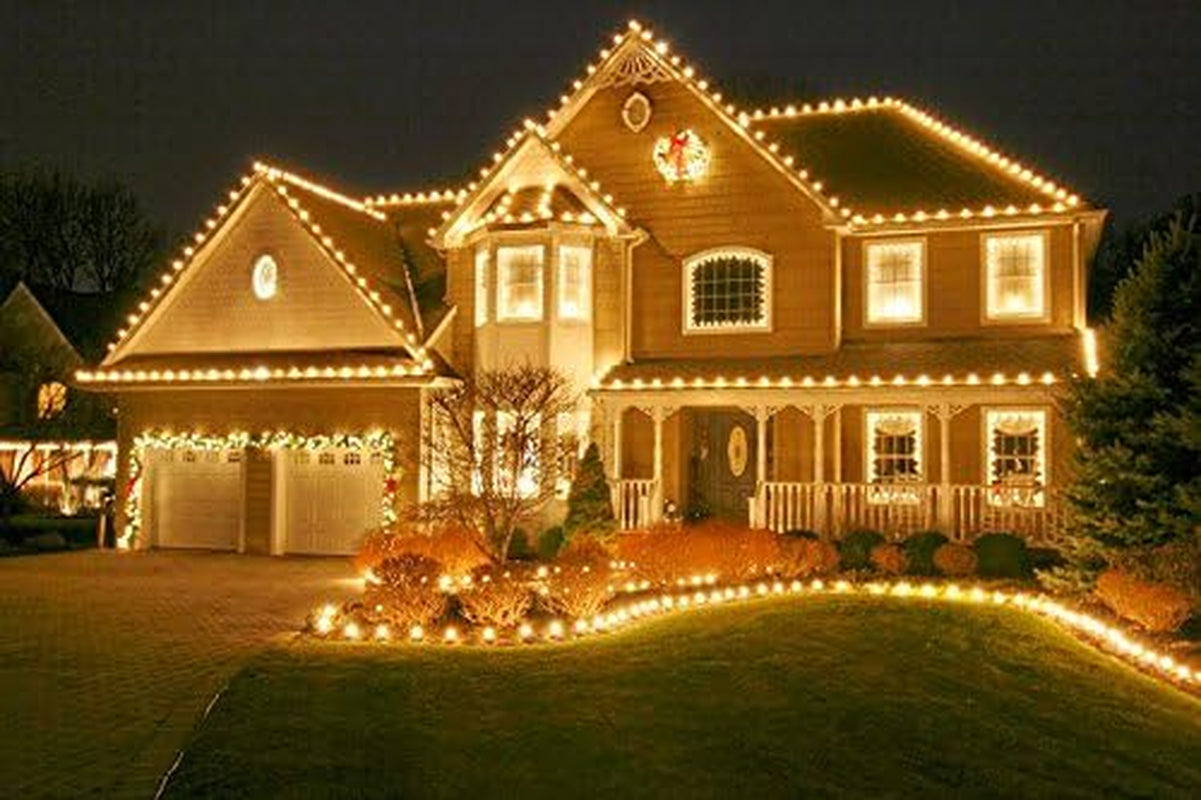 Incandescent Christmas Replacement Bulbs - Indoor/Outdoor Individual Bulbs for Christmas Tree, Display, & More - C9/E17 Intermediate Base, 7 Watt Lights (Clear, 25 Pack)