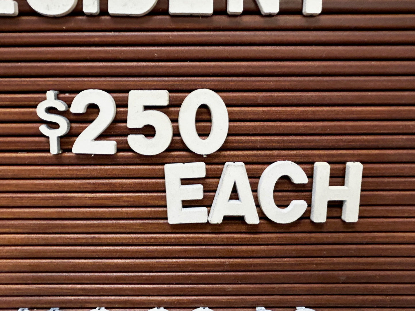 VINTAGE ADJUSTABLE MENU SIGN