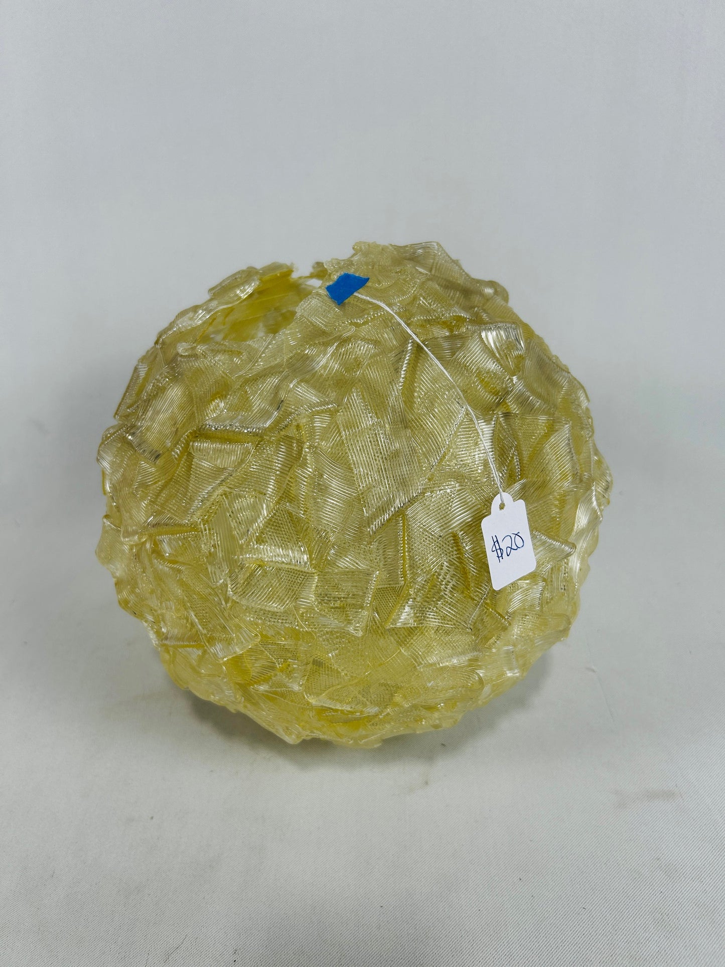 Vintage lucite Ribbon globe lamp shade