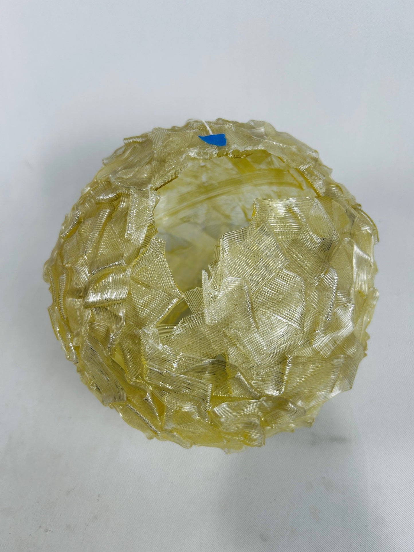 Vintage lucite Ribbon globe lamp shade