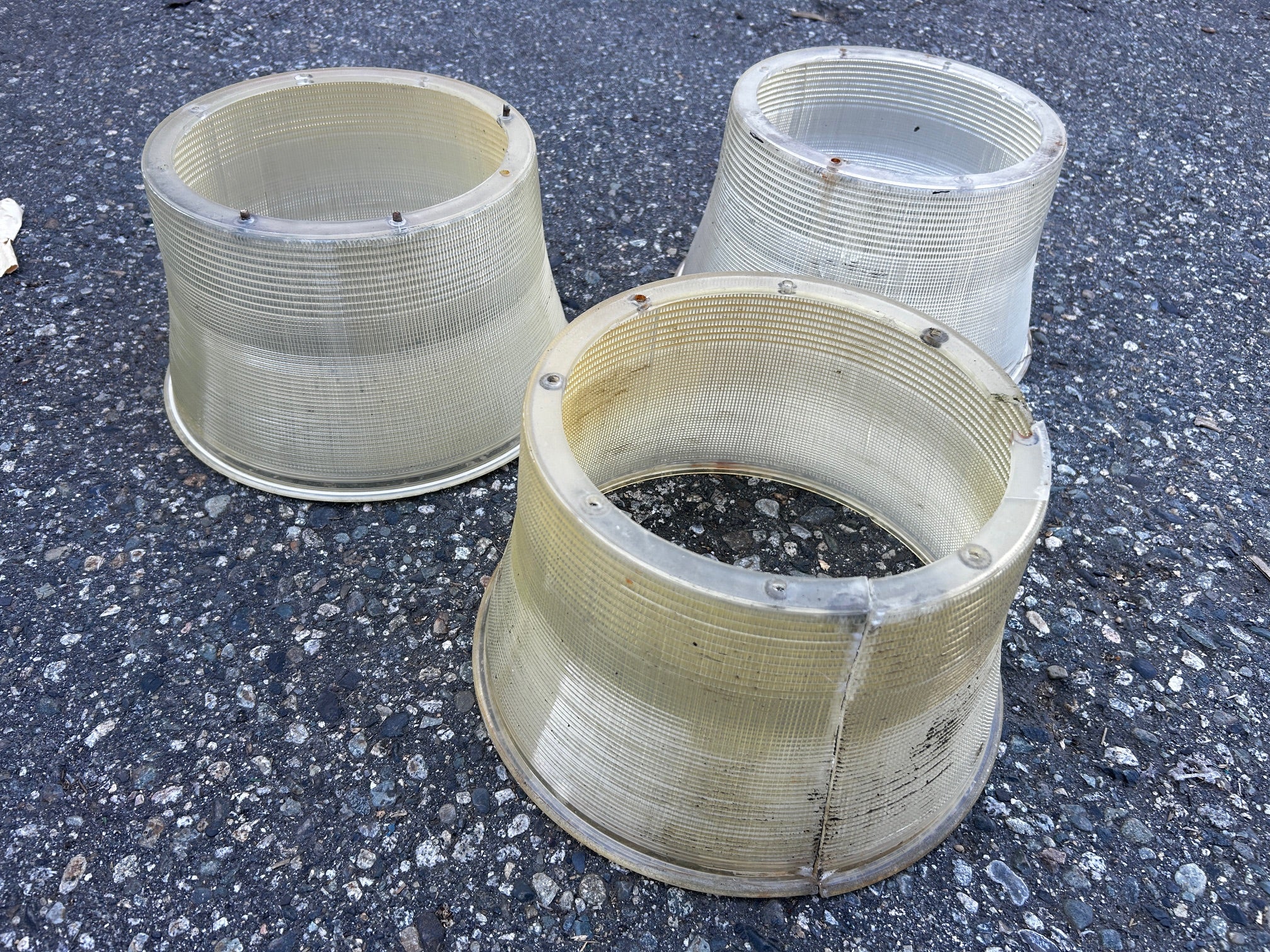 Acrylic holophane light diffusers x6