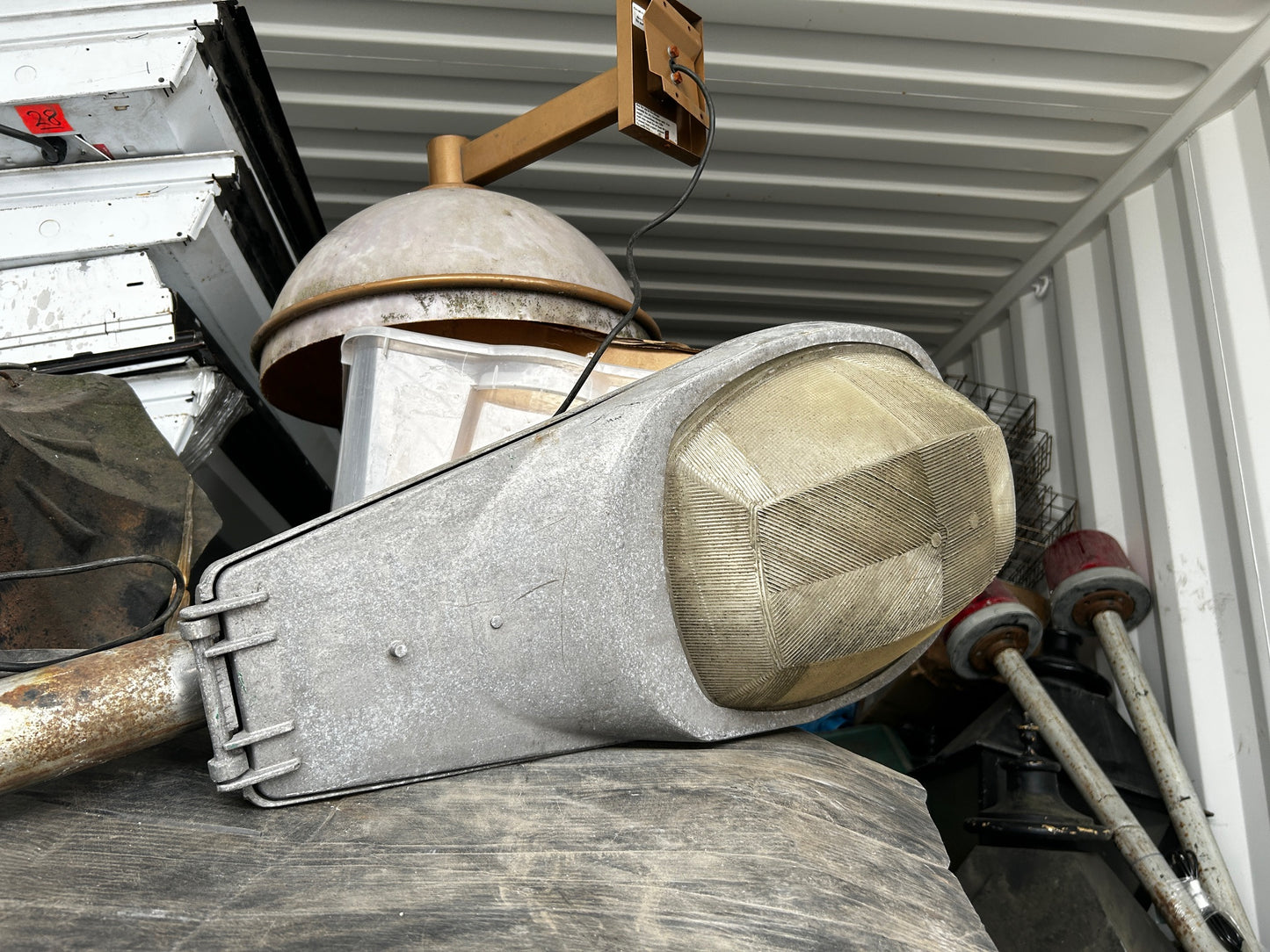 Cobra head street light with a pole
